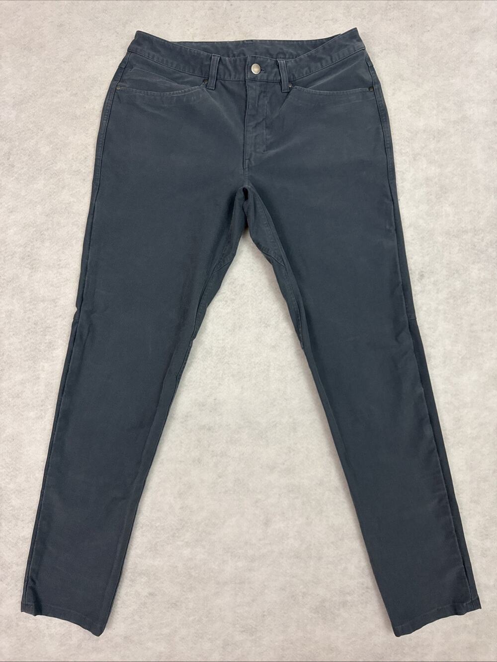 Lululemon ABC Pants Mens 32 Iron Blue Slim Fit Utilitech 5 Pocket LM5ABNS